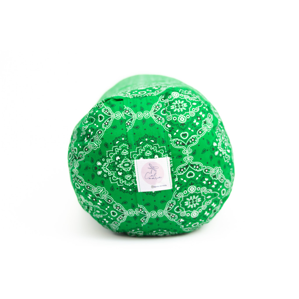 Imagem Bolster Yoga Almofada Cilíndrica Bandana Verde