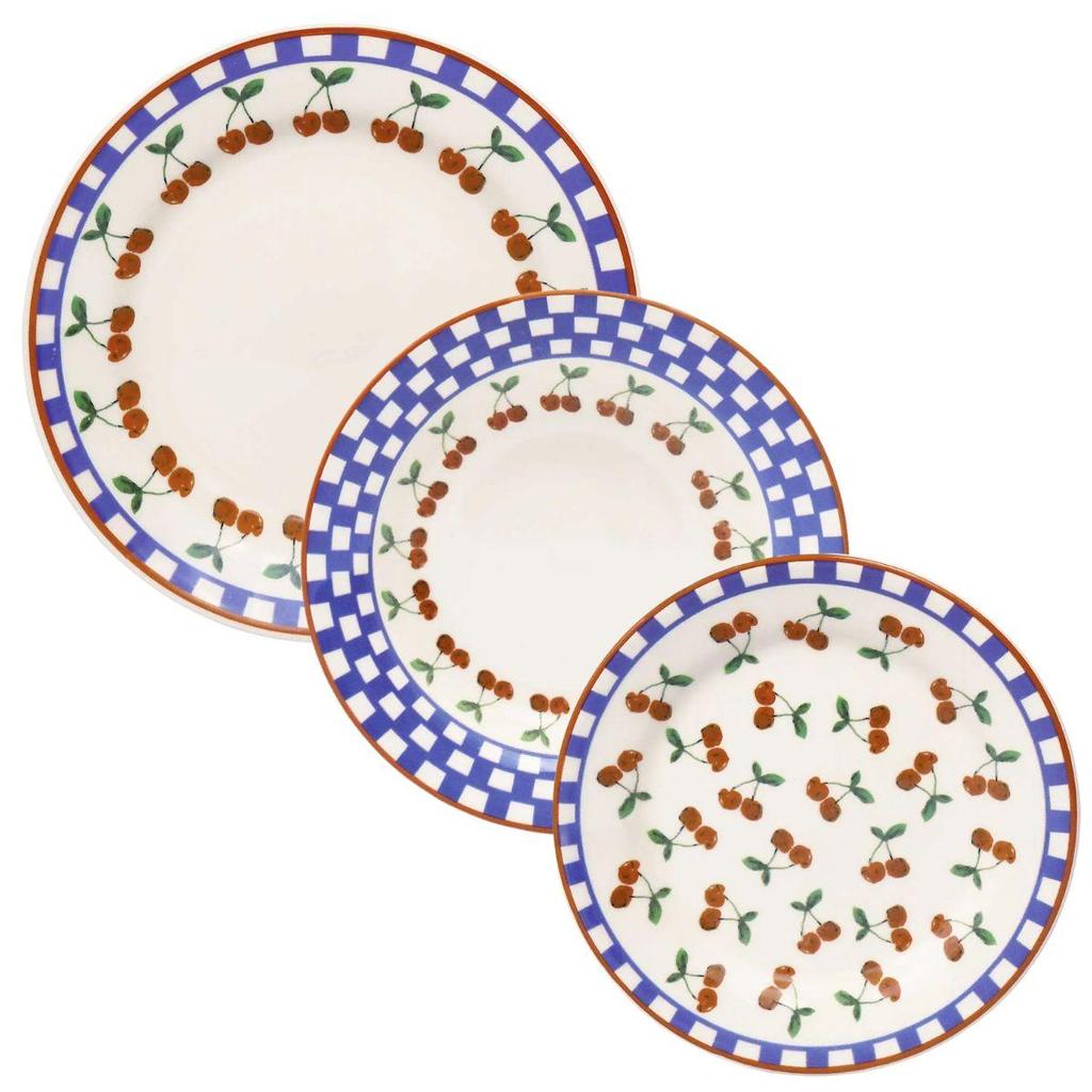 Aparelho de Jantar e Lanche 12pçs Donna Jardim de Cerejas em Oferta na Shopee