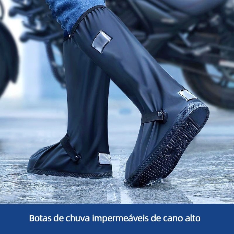 capa sapato Impermeavel Bota Galocha Protetor Calcado Capa de Chuva Motoqueiro