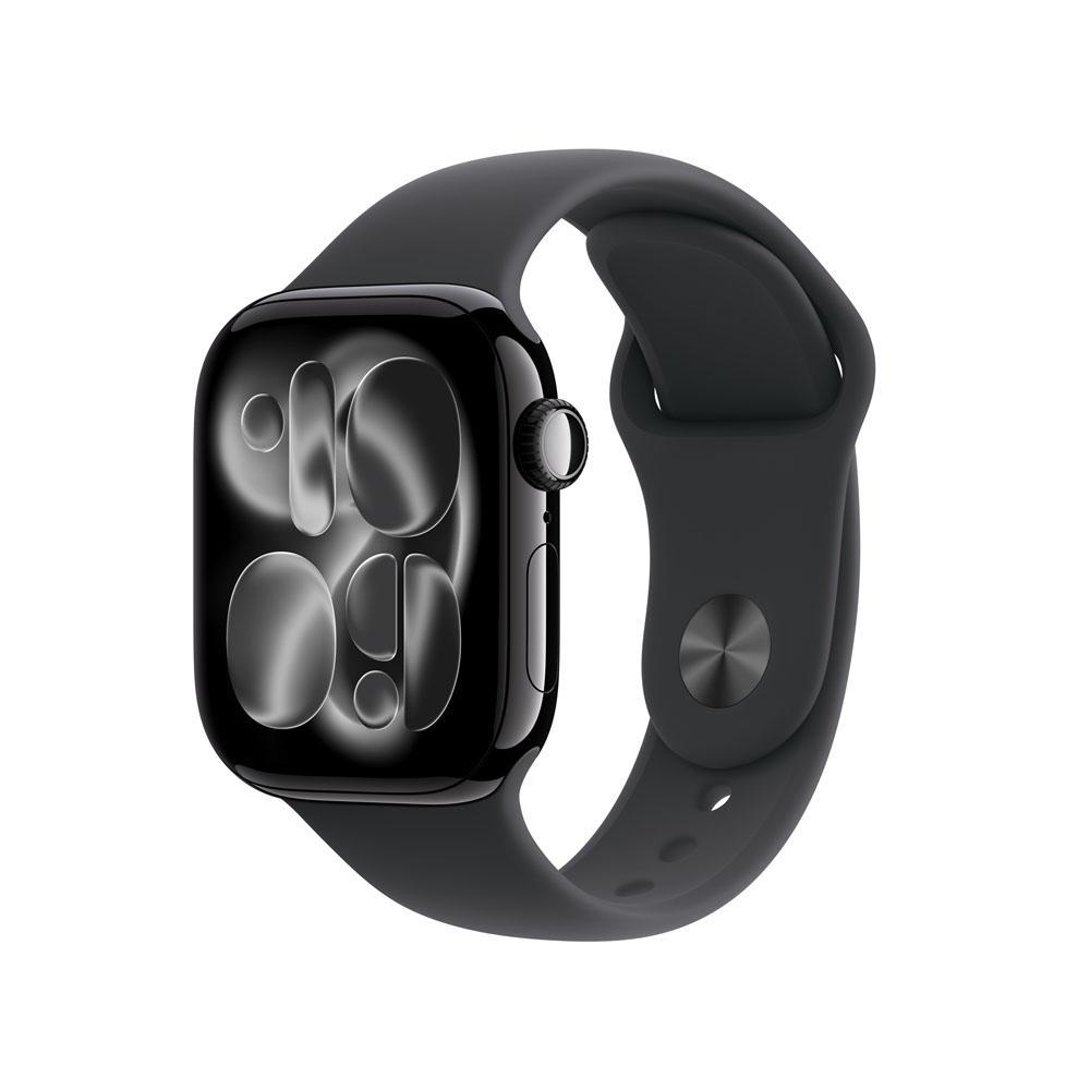 Apple Watch Series 11 GPS - Caixa preta brilhante de alumínio – 42 mm - Pulseira