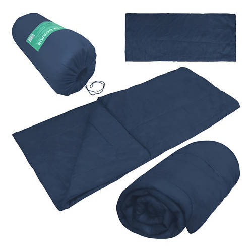 Saco De Dormir Acampamento Camping Férias Praia Pesca Retiro Cor Azul