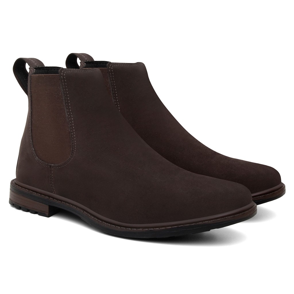 Botina Bota Masculina Chelsea Couro Camurça Estiloso Super Confortavel Rodeio Country Lançamento