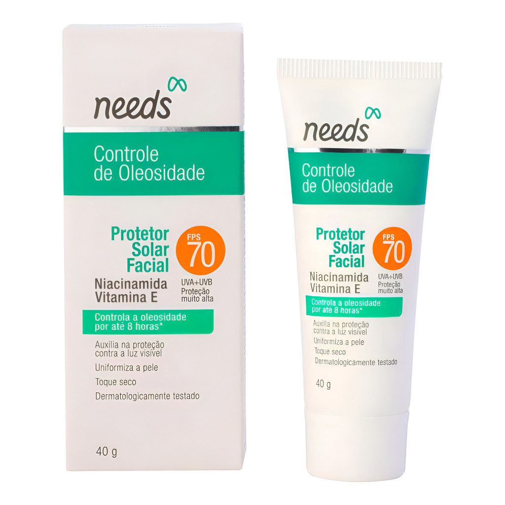 Protetor solar Needs Solar Protetor Solar Controle de Oleo 70FPS
