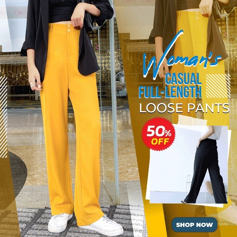 [Elegância Diária] Calças de alfaiataria de cintura alta e comprimento até o chão Calças/Compridas/Estilo Formal