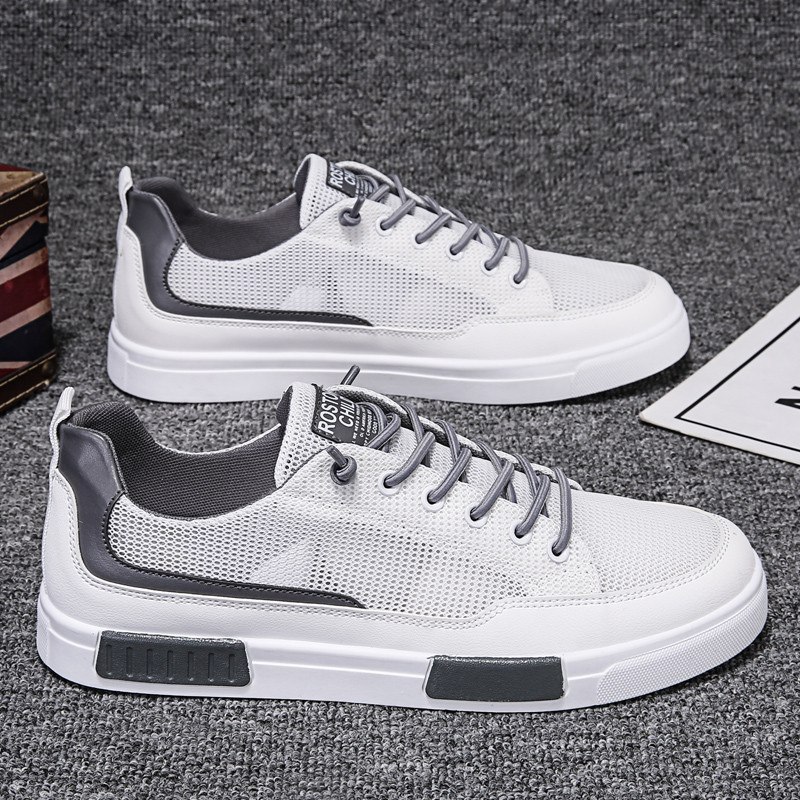 Tamanho grande 45 verão respirável sapatos masculinos 46 tênis net sapatos de cano baixo sapatos casuais masculinos oco