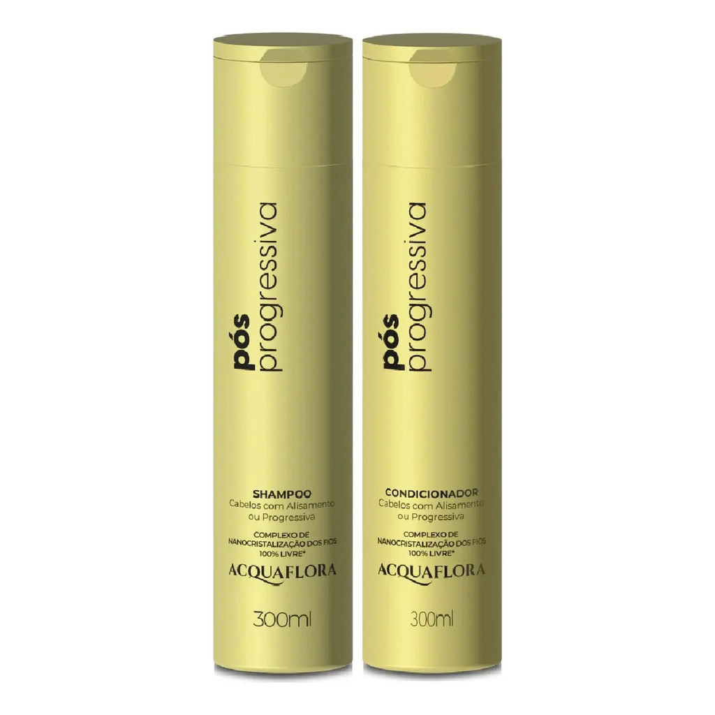 Kit Pós Progressiva Acquaflora Shampoo Condicionador 300ml