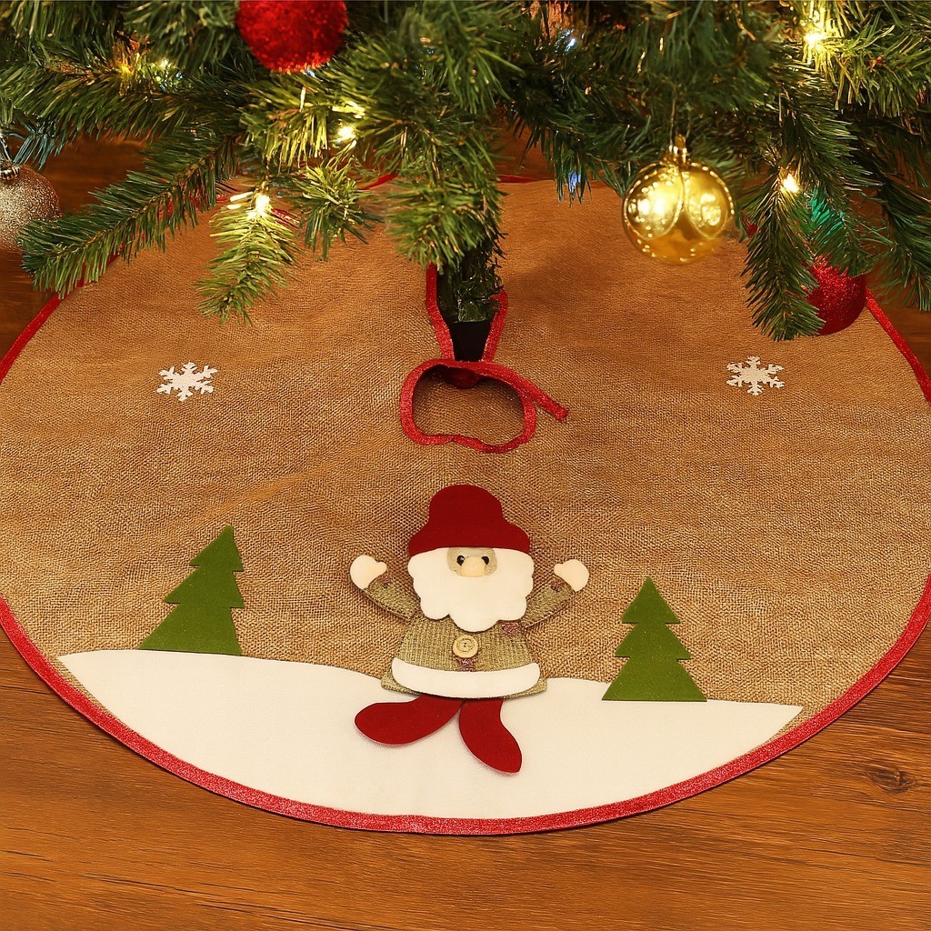 Saia Para Árvore De Natal Juta 60cm Decoração Natalina
