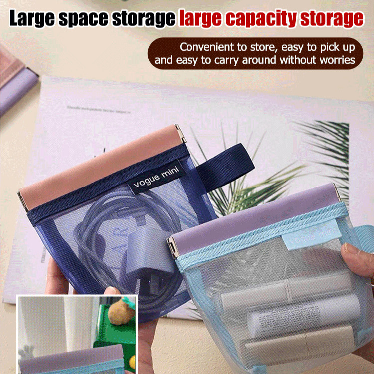 [Fácil de Usar] Bolsa de Malha Transparente/Organizador Portátil/Multifuncional