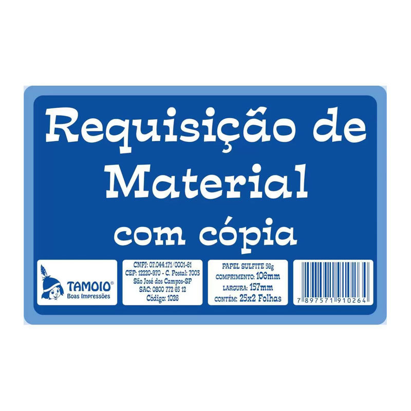 Requisição de material pequeno com cópia 25x2 Tamoio