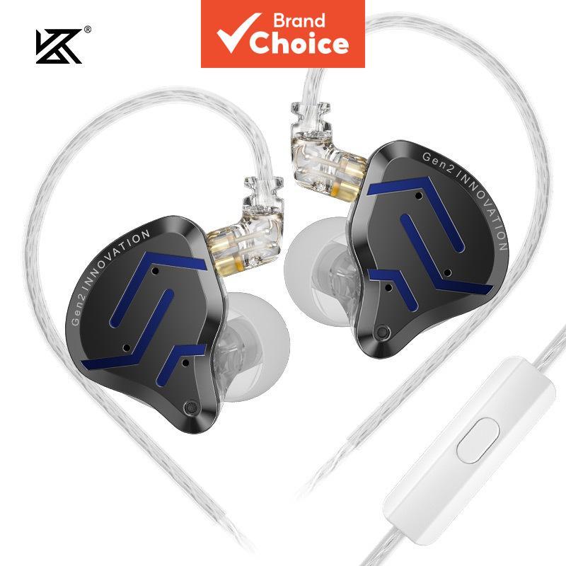 Fones de ouvido KZ ZSN Pro 2 1BA+1DD Driver Híbrido Com Fio HiFi Estéreo Graves Profundos Fones de Ouvido de Metal DJ