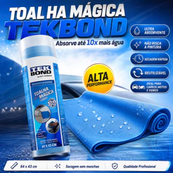 Toalha Mágica Tekbond Original Absorve Água Limpa Seca Carro