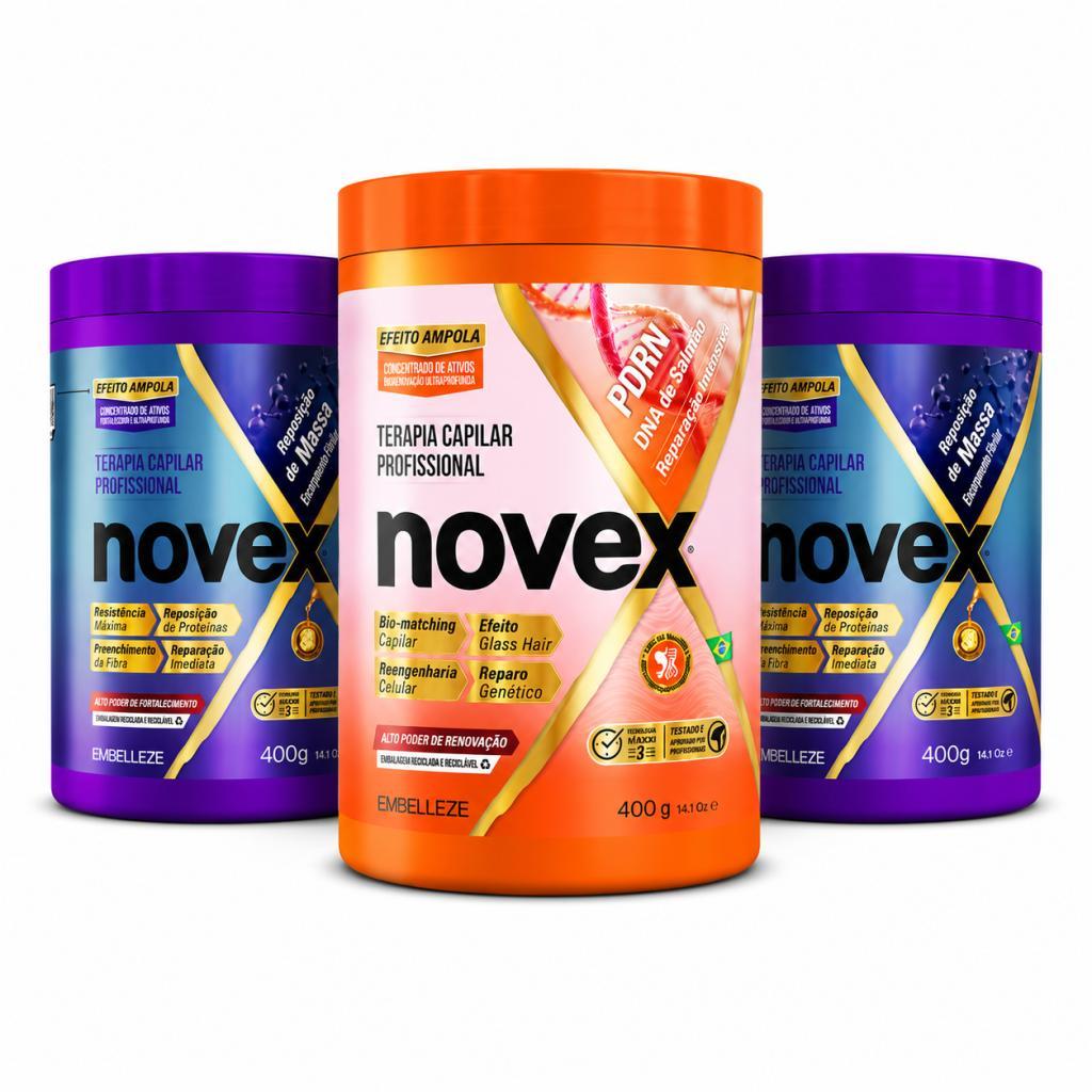 Kit 2 Tratamento Novex Reposição de Massa + PDRN DNA de Salmão 400g