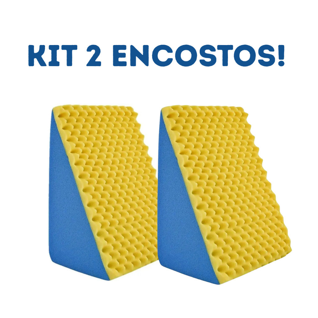 KIT 2 Travesseiro Encosto Triangular Anatômico Ortopédico Terapêutico Pós Cirúrgico - Multiuso