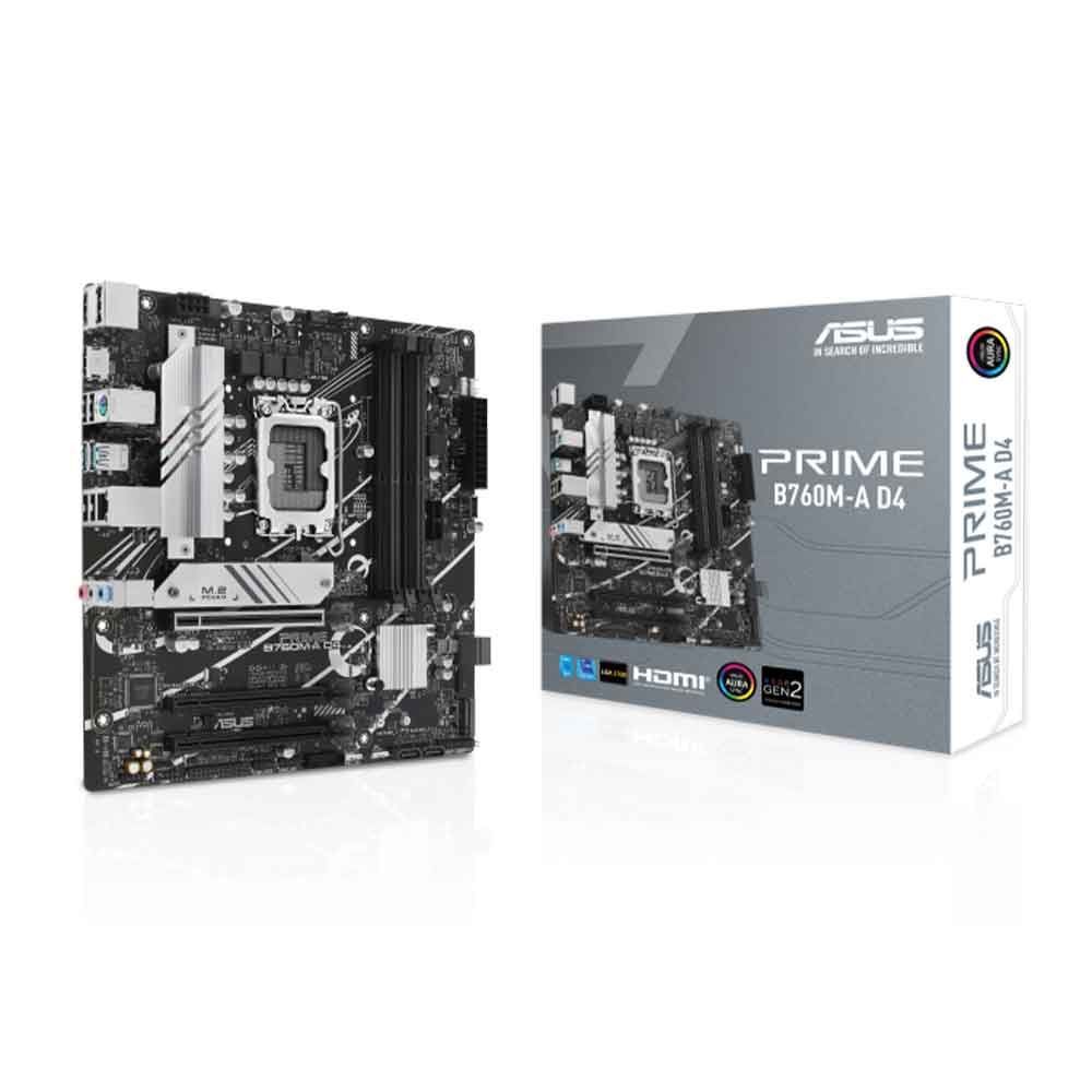 Placa Mãe Asus Prime Para Intel LGA1700 B760M-A D4 4xDDR4 mATX - 90MB1D00-M1EAY0