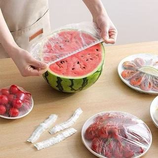 KIT 100/200/300 Tampas De Plástico Descartável Para Alimento Toucas Descartáveis Cozinha Multiuso