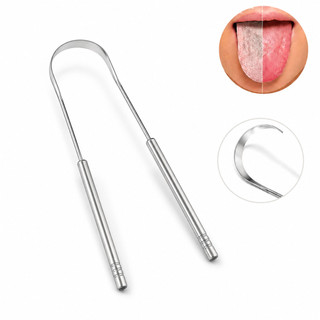 1/2/3 Limpador de Lingua Removedor Aço Inox mal hálito Zyoou