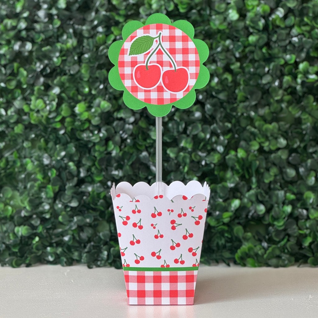 Centros de mesa CEREJINHA CEREJA festa infantil lembrancinhas de aniversario mimo decoração personalizados do tema