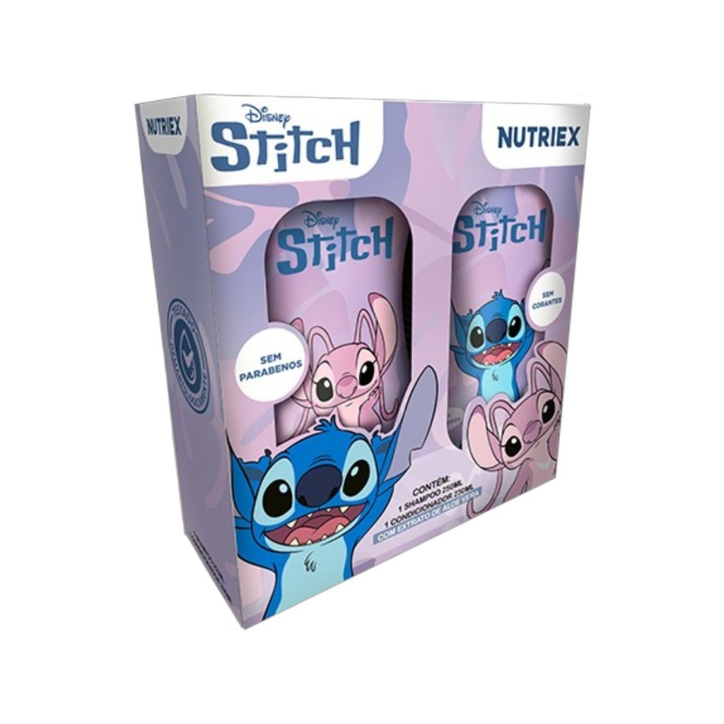 Kit Shampoo e Condicionador Stitch e Angel Sh 250mL e Condicionador 230mL