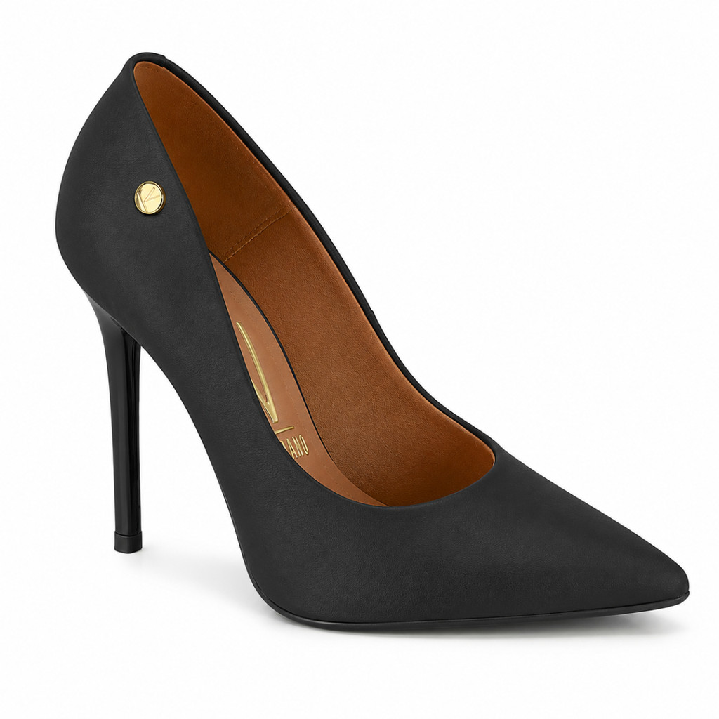 Scarpin Feminino Vizzano Salto Alto Agulha Bico Fino Clássico