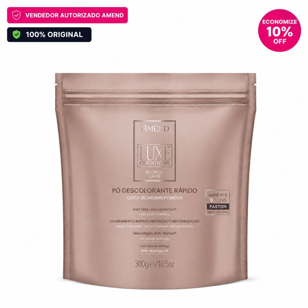Pó Descolorante Rápido Amend - Cosmetics Luxe Creations Blonde Care 300g
