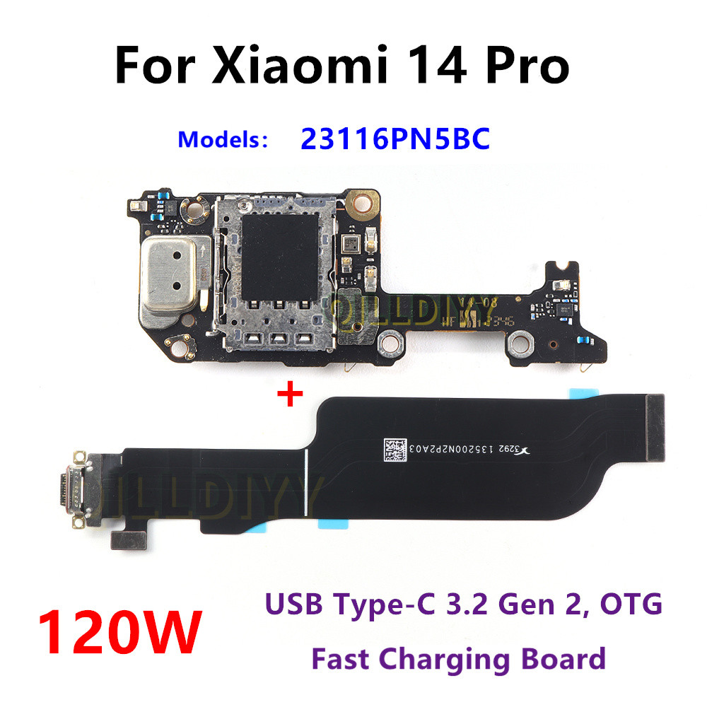 120W USB Porta De Carregamento Rápido Doca Placa Para Xiaomi 14 Pro Leitor SIM S