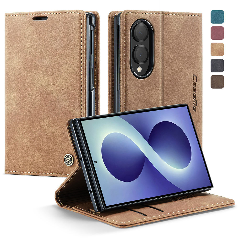 Capa Carteira De Couro Clássica Para Samsung Galaxy Z Fold 8 , Ultra Cse , 7 6 5