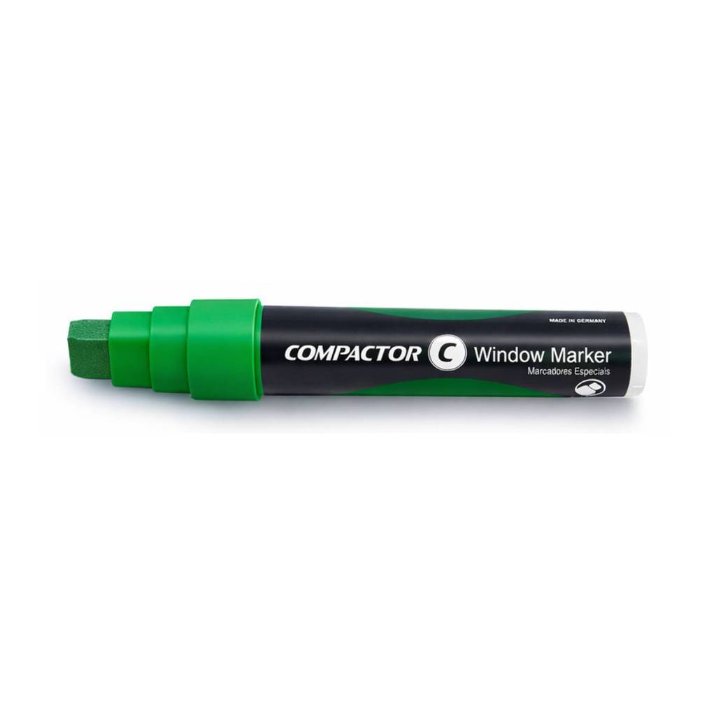 Marcador para janelas, vidros e vitrines Verde Compactor