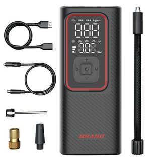 Mini bomba de pneu elétrica para bicicleta, bomba de ar portátil para carregamento de carro, bomba de ar de dupla utiliz