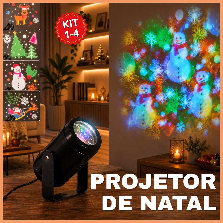 Projetor LED Natalino Decorativo Laser Jardim Luz Exterior Casa Desenhos Animados Decoração Especial