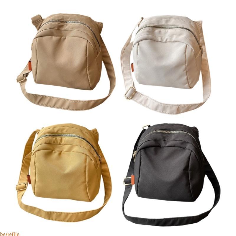 BES Estilos Japoneses Cor Sólida Bolsa Crossbody Desgaste Prático Oxfords Tecido Vários Bolsos Interiores