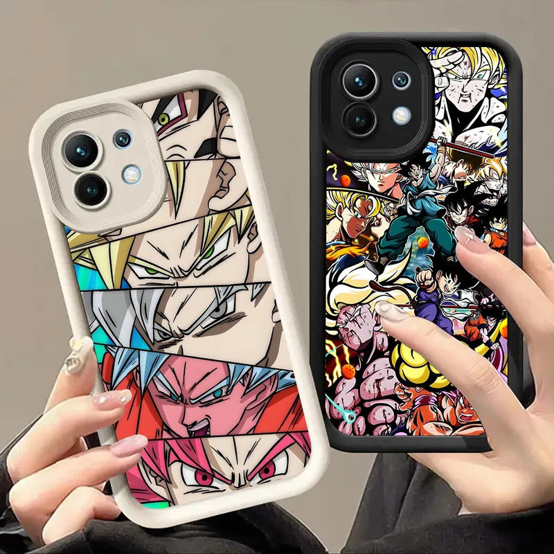 Capa de Silicone com Olhos de Anime Dragon Ball para Xiaomi 15T 14T 13T Pro 15 U