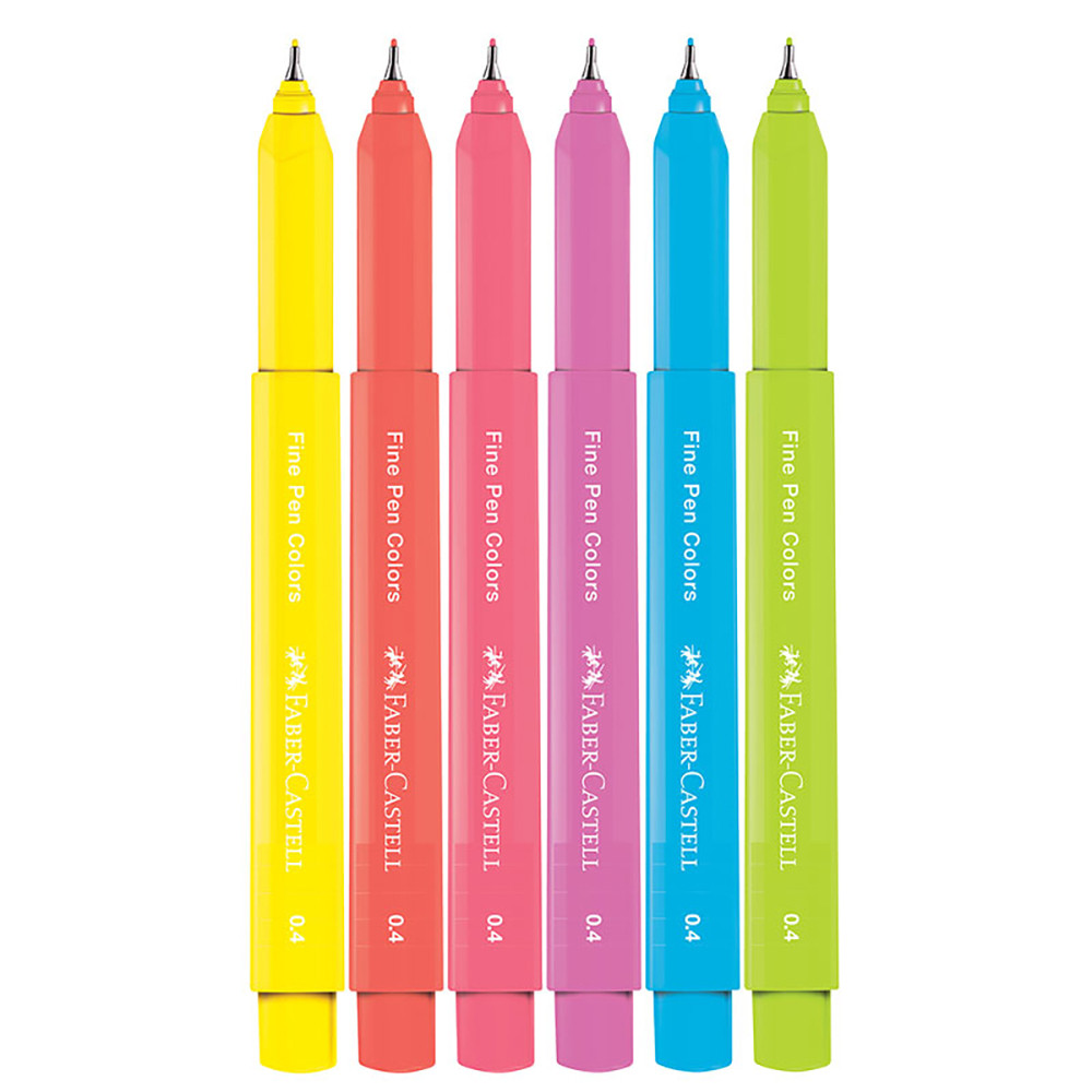 Caneta hidrográfica Fine Pen Colors Tropical FPB/ES6ZF/357705 com 6 unidades Faber-Castell · foto 2