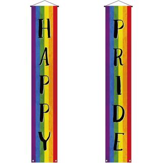 Decoração de Orgulho Gay Sunwer para Exteriores, Faixa de Orgulho para Varanda, Decoração e Suprimentos para o Dia do Or