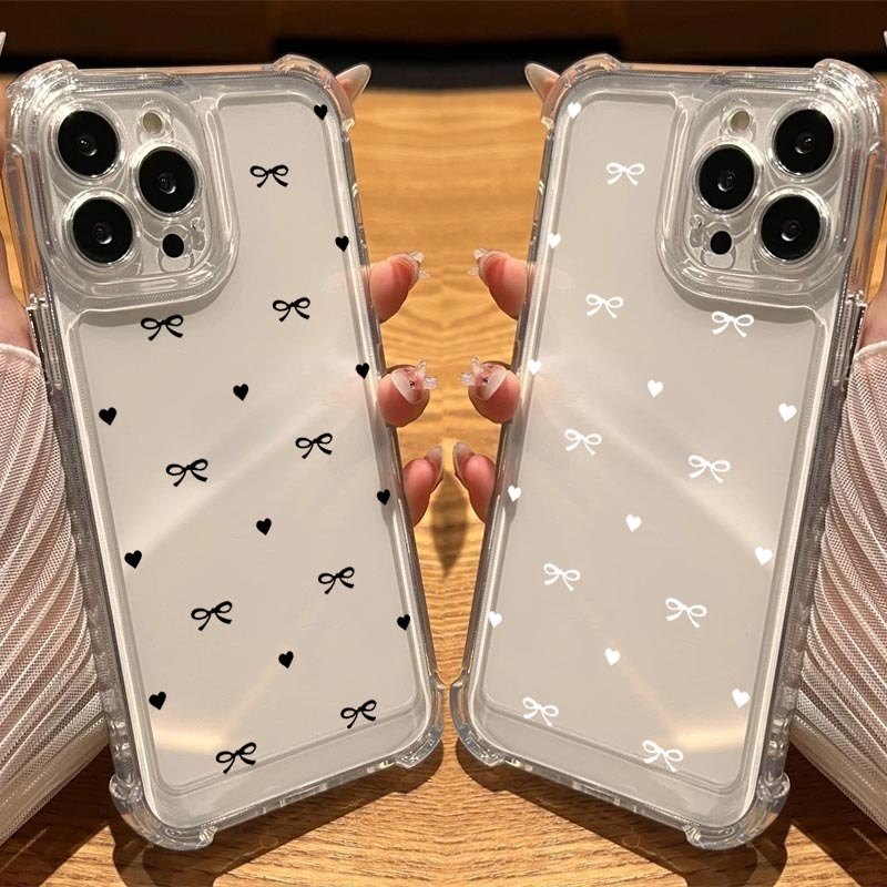 Casal Preto Branco Coração Arco Caso De Celular Para Samsung Galaxy A26 A36 A56 A57 A37 A27 A07 A17 A55 A35 A54 A15 A05 