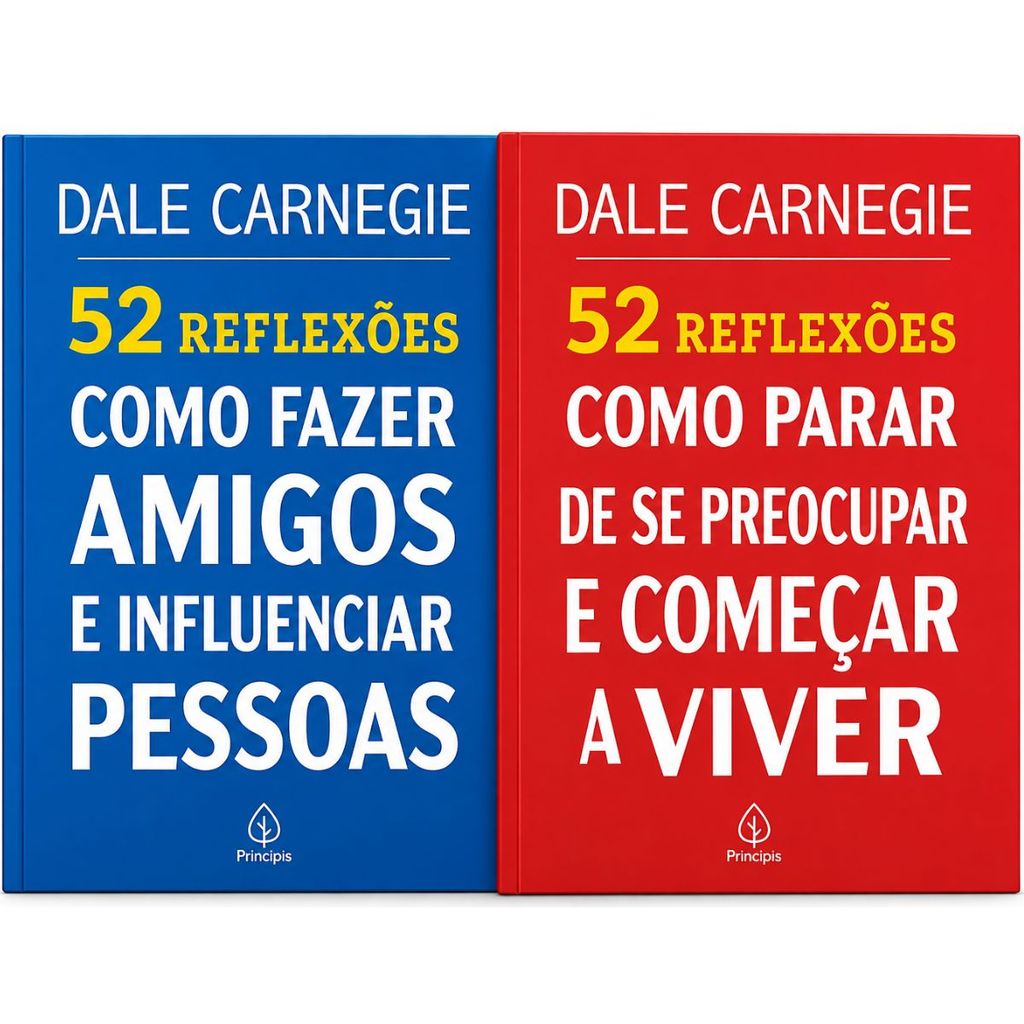 Kit 02 Livros | 52 Reflexões Como fazer amigos e influenciar pessoas + 52 Reflexões Como parar de se preocupar e começar