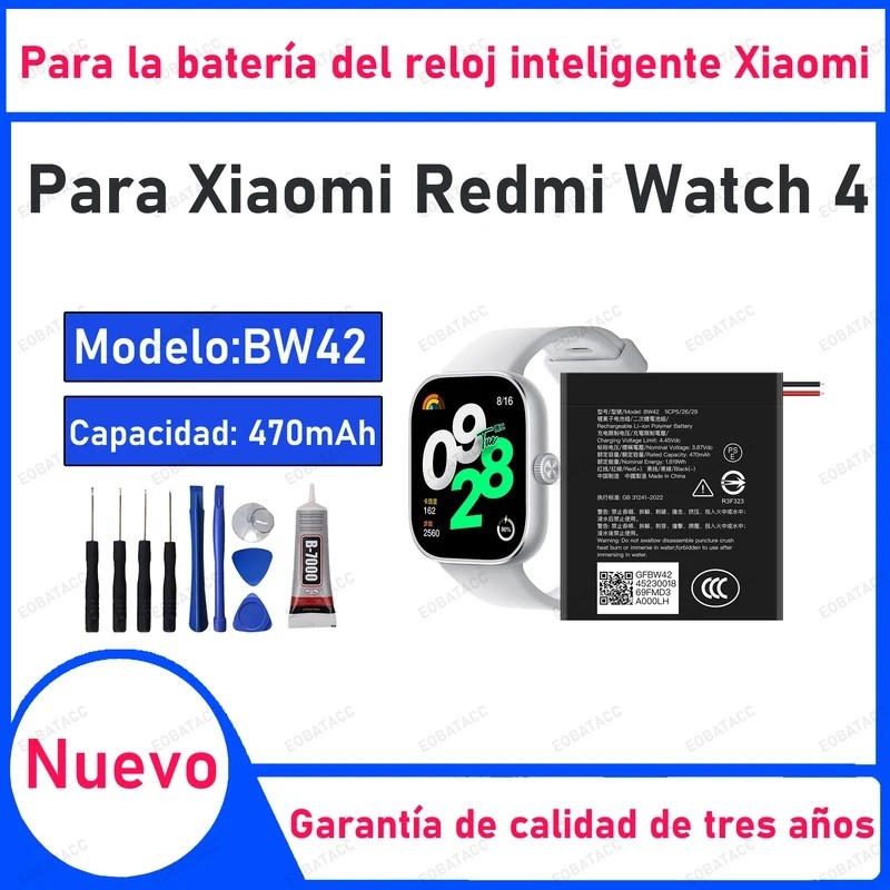 100 % Nova Bateria De Substituição BW42 De Alta Qualidade Para Xiaomi Redmi Watc