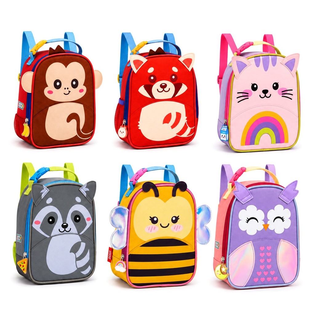 Lancheira Escolar Bichinhos Zoop Térmica Infantil Marmita Passeio Viagem Compacta