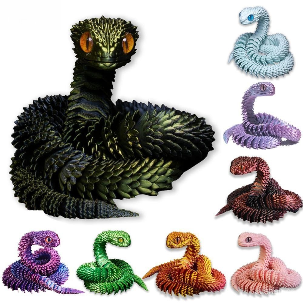 30/45cm 3D Impresso Cobra Decoração Animais Acessórios De Mesa Do Quarto Escritório Engraçado Ano Ornamento S9W