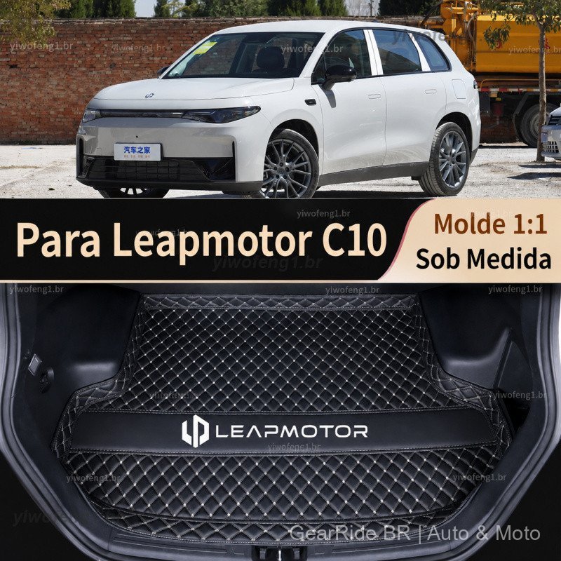 Para Leapmotor C10 2024 2025 2026 Tapete Porta-Malas de Carro Forro de Carga Impermeável Acessórios Interiores GearRide