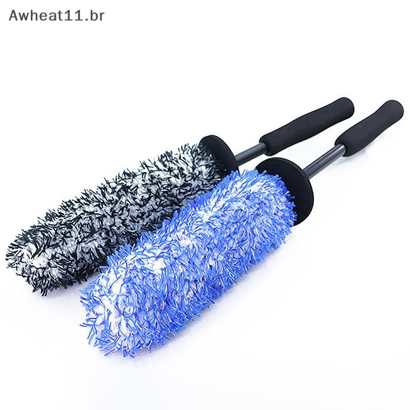 Awheat11 Rodas Escova Lavagem De Carro Super Microfibra Premium Alça Antiderrapante Fácil De Limpar Jantes Raios Roda Ac