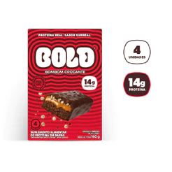 Bold Barra de Proteina Bombom Crocante 14g Kit com 4 Unidades