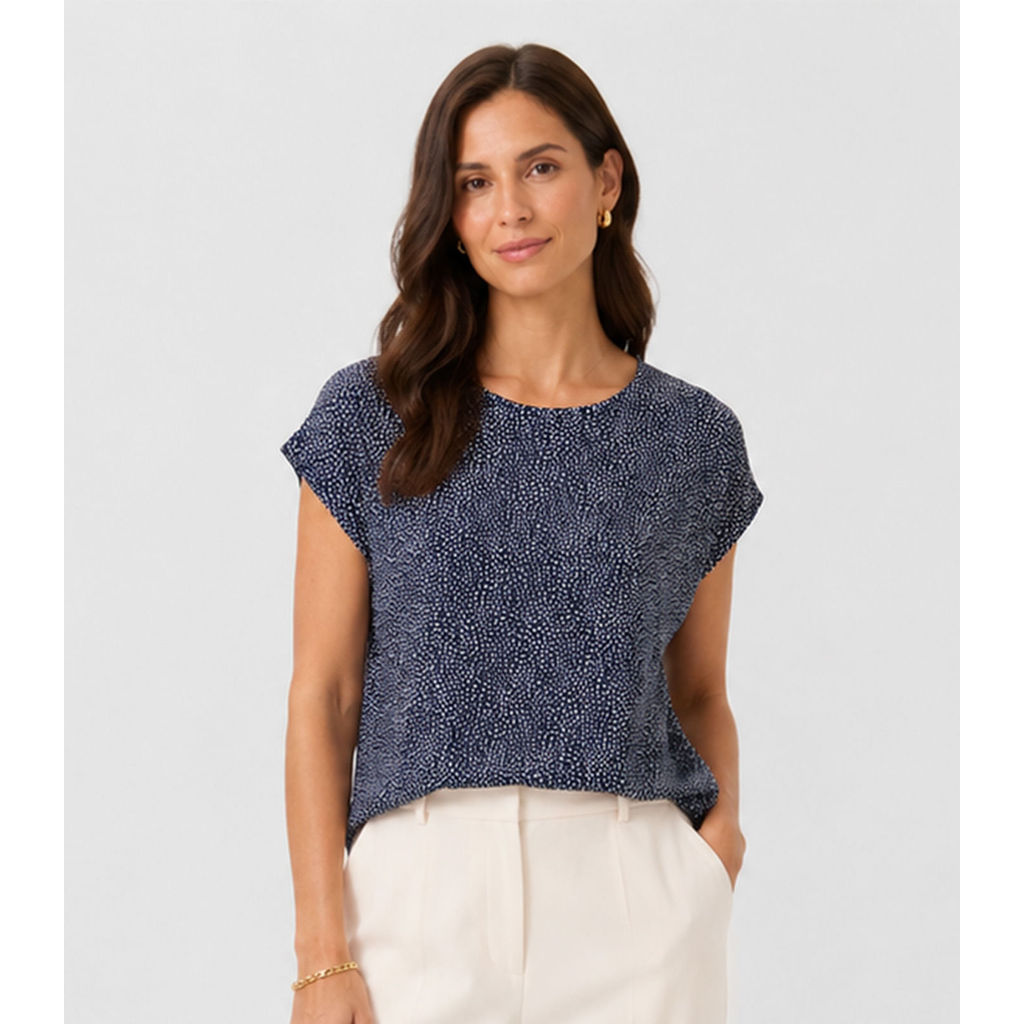 Blusa Feminina Estampada Rovitex Azul