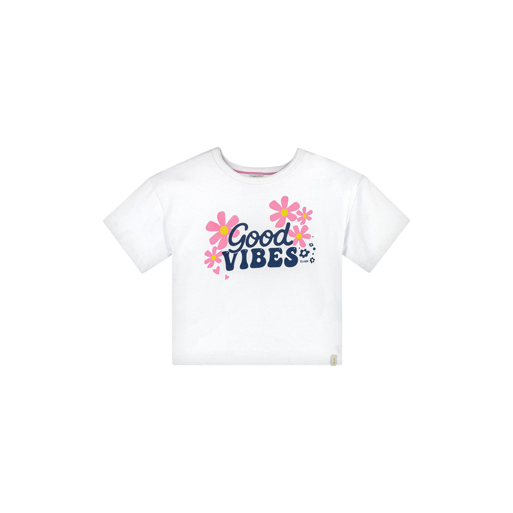 Blusa Infantil Menina Meia Malha Penteada Elian Branco