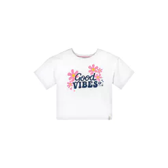 Blusa Infantil Menina Meia Malha Penteada Elian Branco