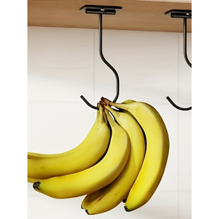 Amazon novo estilo gancho de Banana multifuncional dobrável suporte de cozinha gancho de frutas com cola, parafusos