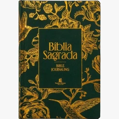 Bíblia Sagrada NVI | Bible Journaling | Leitura Perfeita | Espaço para anotações | Capa Dura | Verde Pássaros