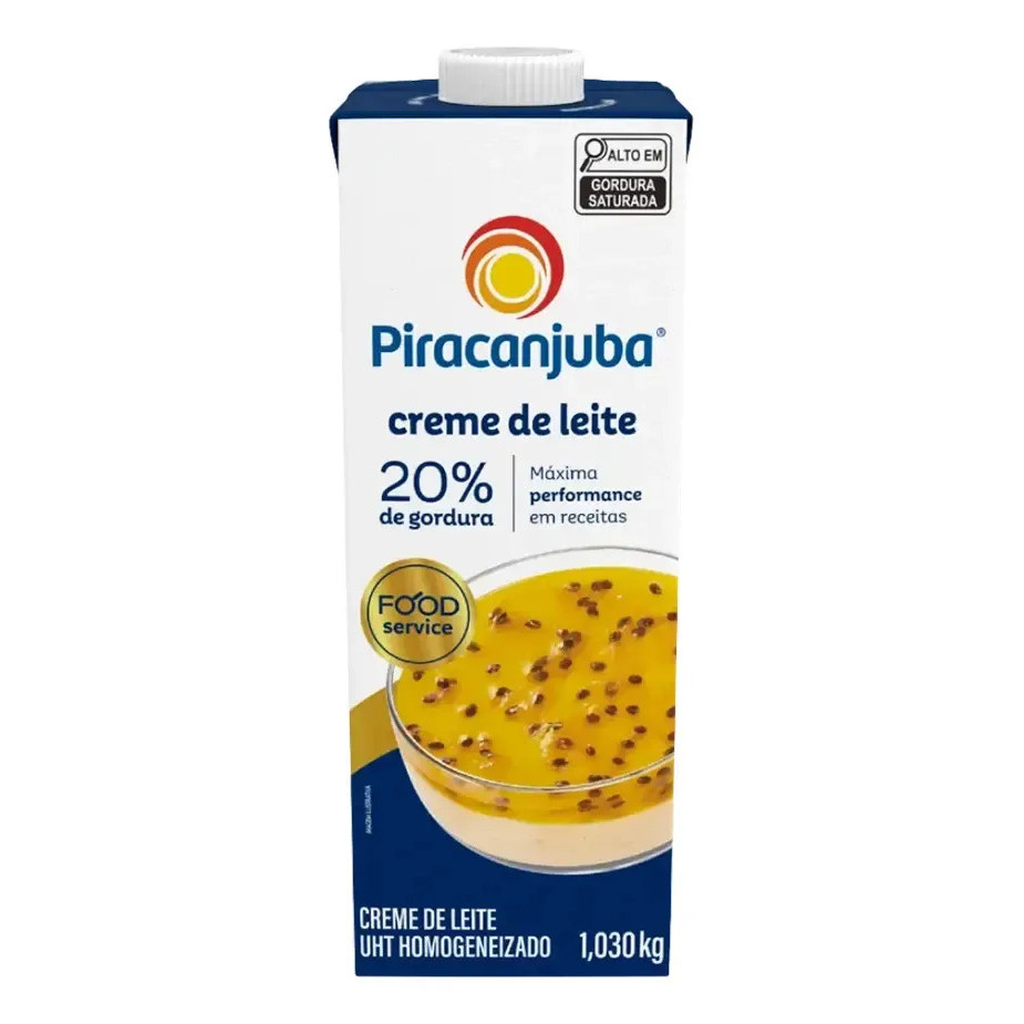 Creme De Leite 20% Gordura 1,030kg Profissional Piracanjuba
