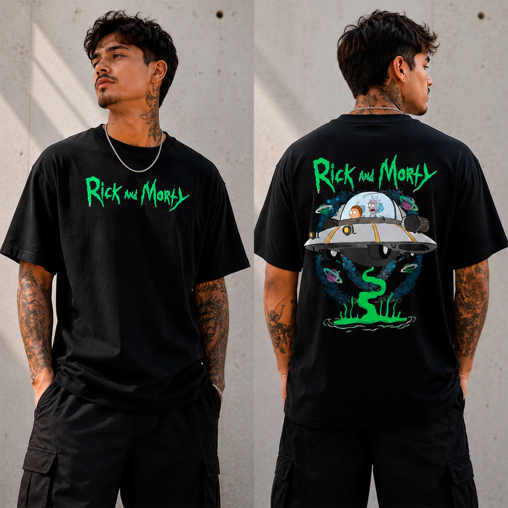 Camiseta Do Rick Camisa Masculina Streetwear Rick And Morty 100% Algodão Envio Imediato