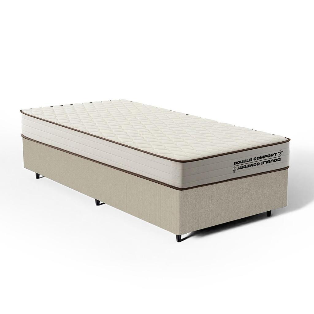 Cama Box Solteiro com Colchão de Espuma D45 Double Comfort 88x188x59cm