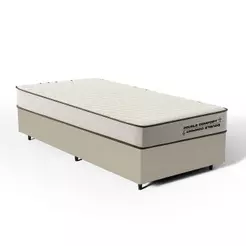 Cama Box Solteiro com Colchão de Espuma D45 Double Comfort 88x188x59cm